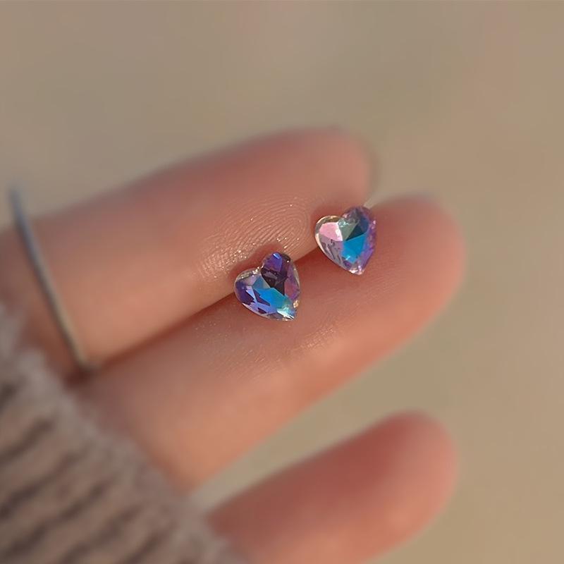 S925 Silver Stud Earrings Women's Ear Hole Earrings Niche Design Earbone Studs High-end Earrings