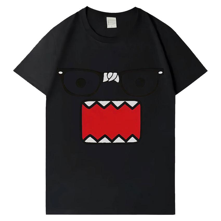 Domo Kun Funny Meme T Shirts Mens Women Clothes Classic Cotton Casual Tee Shirts Short Sleeve Oversized Tshirt Tops Streetwear