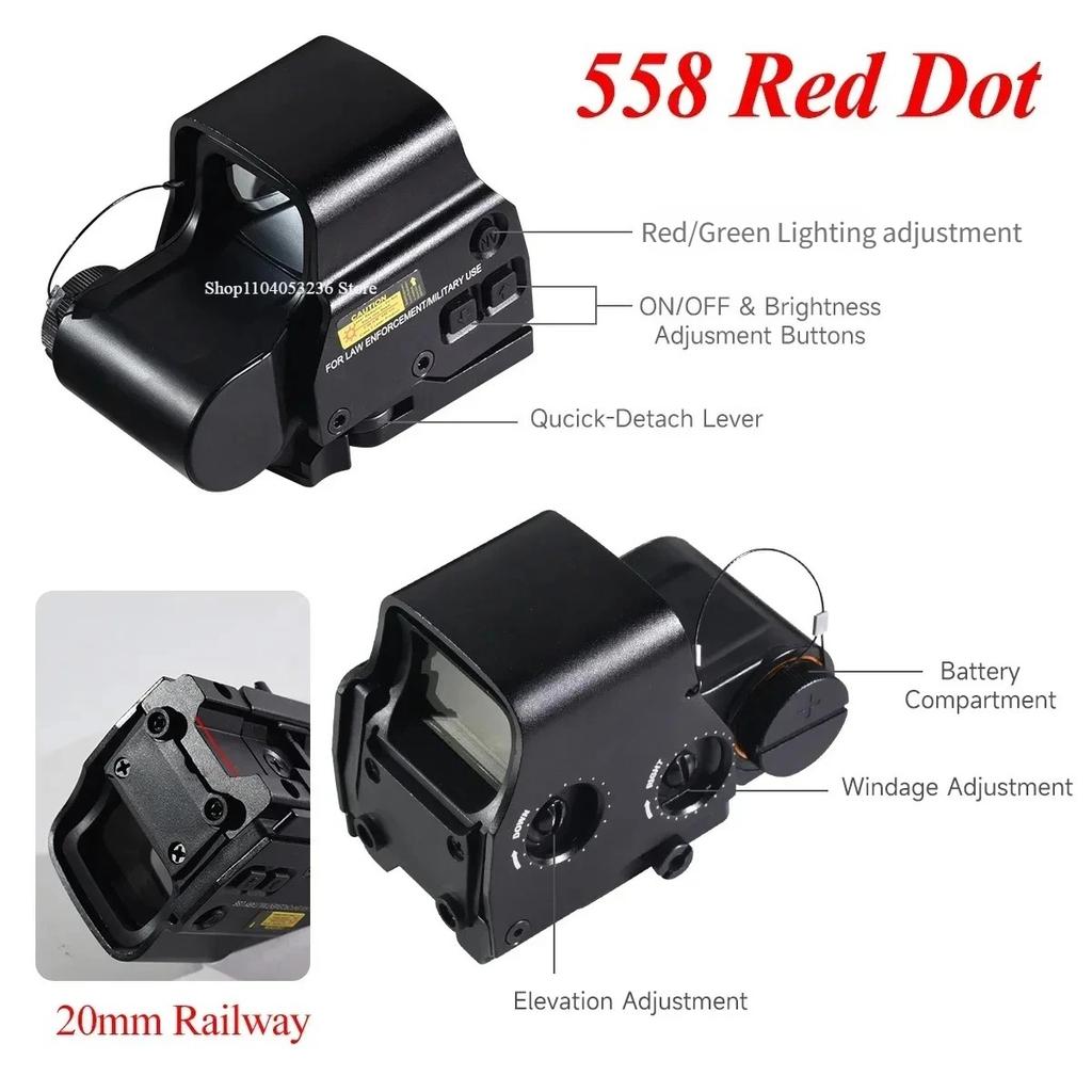 Eot**h 558 G43 Magnifier Holographic Sight Scope Folding Side Flip G45 5X Magnifiers for 558 556 553 Tactical Reflex Riflescope