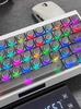 Retro Frosted Transparent PC Keycaps for Wireless Backlit Keyboards
