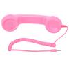 Retro Phone Handset Multifunction Radiation Proof Handheld Cell Phone Receiver for Mobile Phones Computers Pink