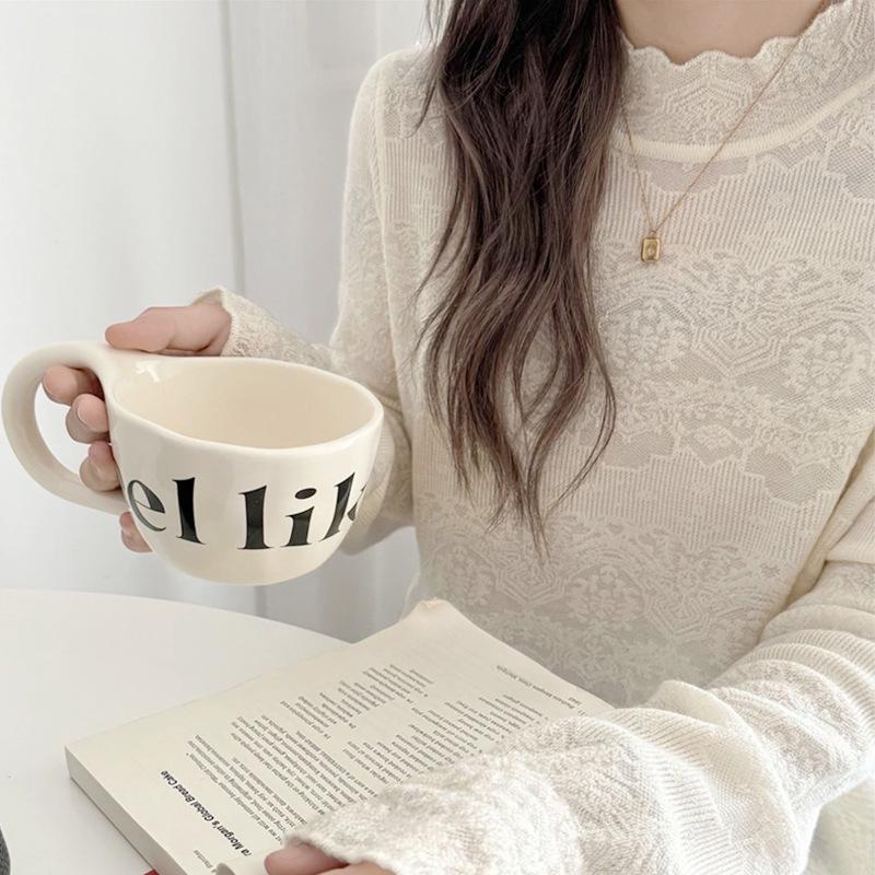 Women's Lace High Neck Sweater - 2024 Autumn/Winter Loose Fashionable Base Layer