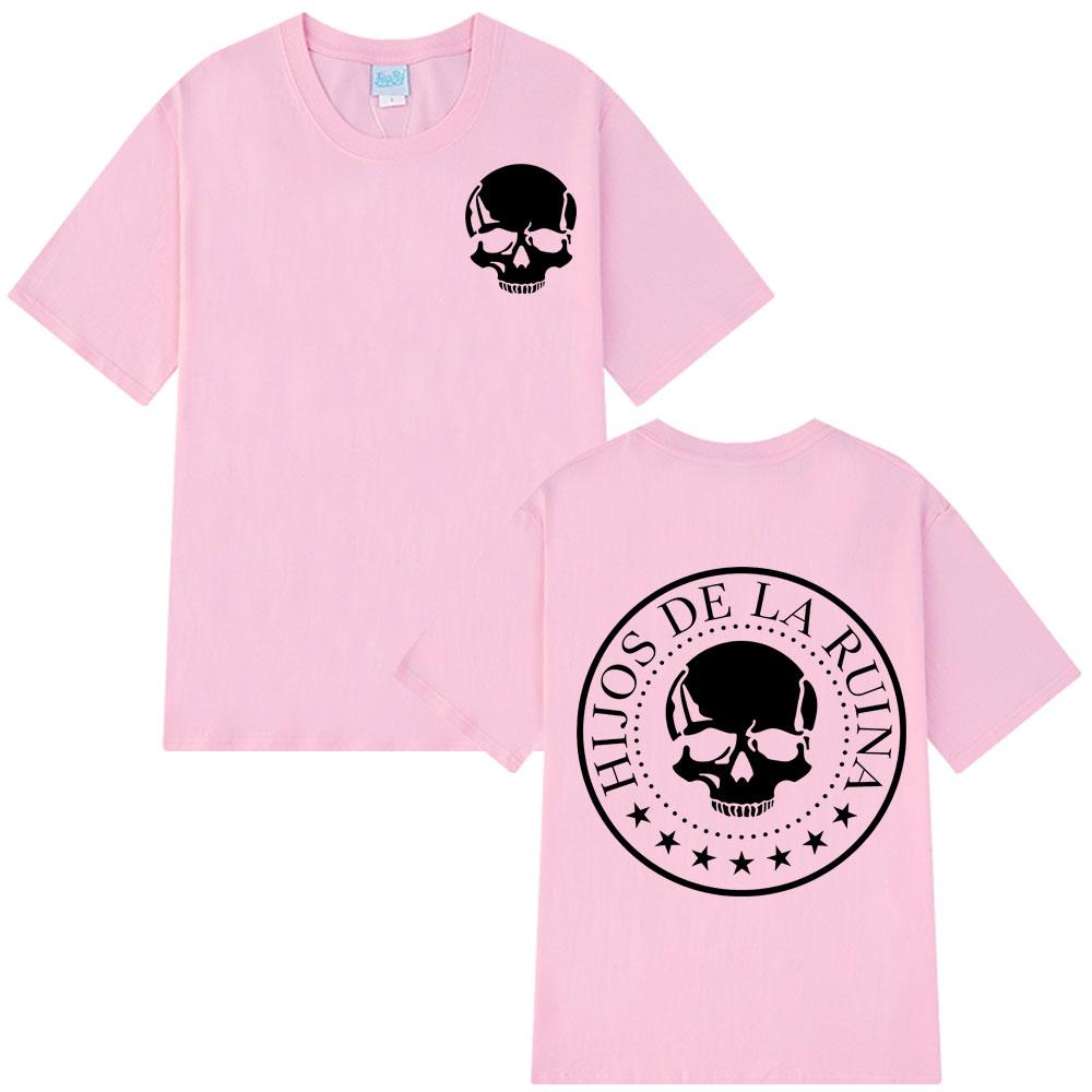 2025 Rapper NATOS WAOR Hijos De La Ruina Album Skeleton Harajuku T Shirt Fashion Casual Tshirts Unisex Women Cotton Oversized Tsh