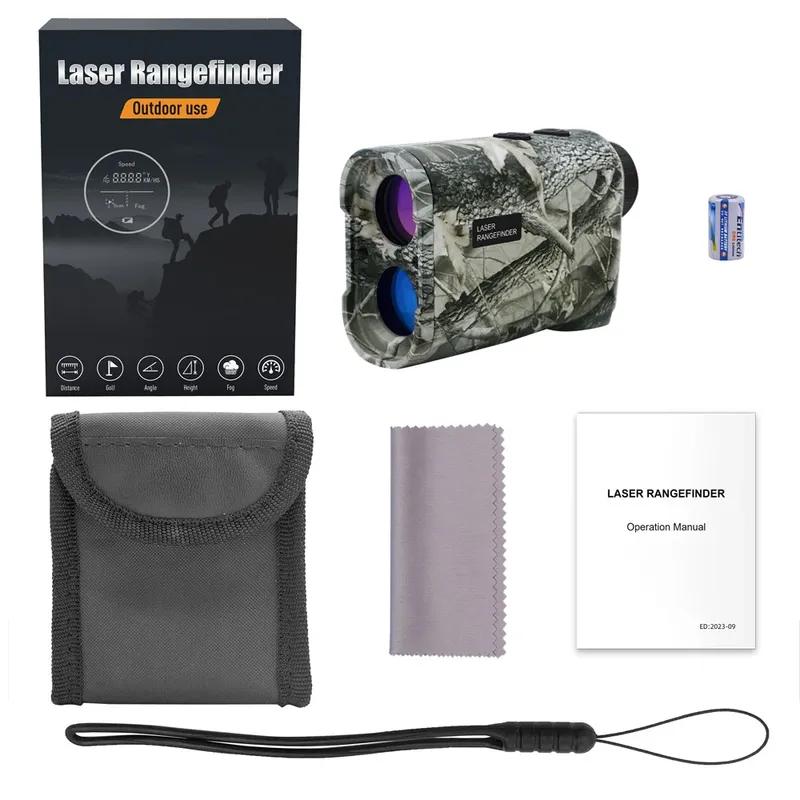 HD Laser Rangefinder Distance Meter 600/800/1000M Monocular Telescope Speed Meter Flag-Lock for Golf Hunting Range Finder