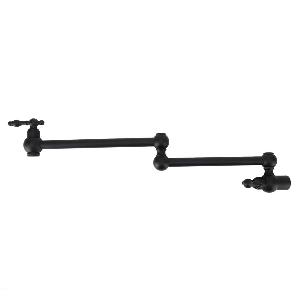 G1/2 Wall Mounted Kitchen Faucet Single Cold 360 Degree Rotating Sink Faucet Folding Copper Water