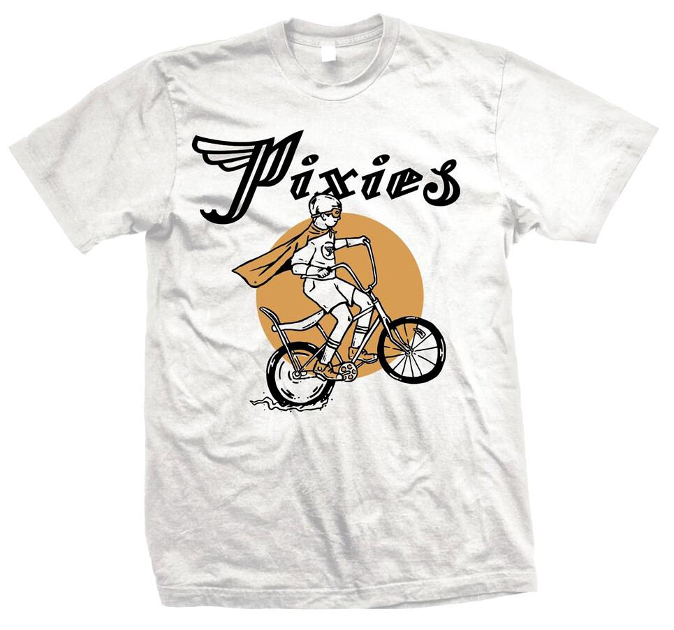 New Authentic Pixies Tony Bike Lightweight Band White TShirt SML2XL Unisex T-Shirt M