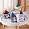 Cartoon Kids Water Bottle, -Drop Portable Cup with Handle, Gender-Neutral Student-Friendly Plastic Bottle, Easy To Carry