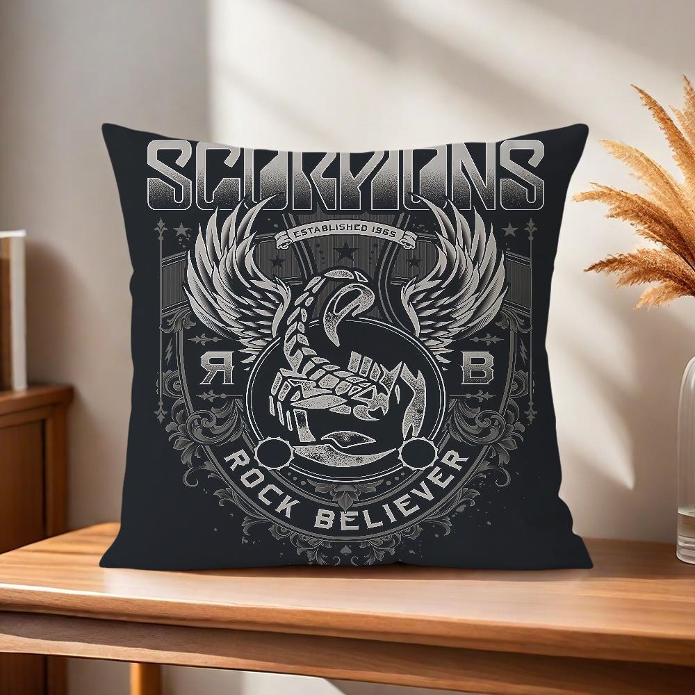 Cushion Cover S-ScorpionS Comfortable Soft Pillow Case for Sofa Band Living Room Home Office Decor and Protective Covers
