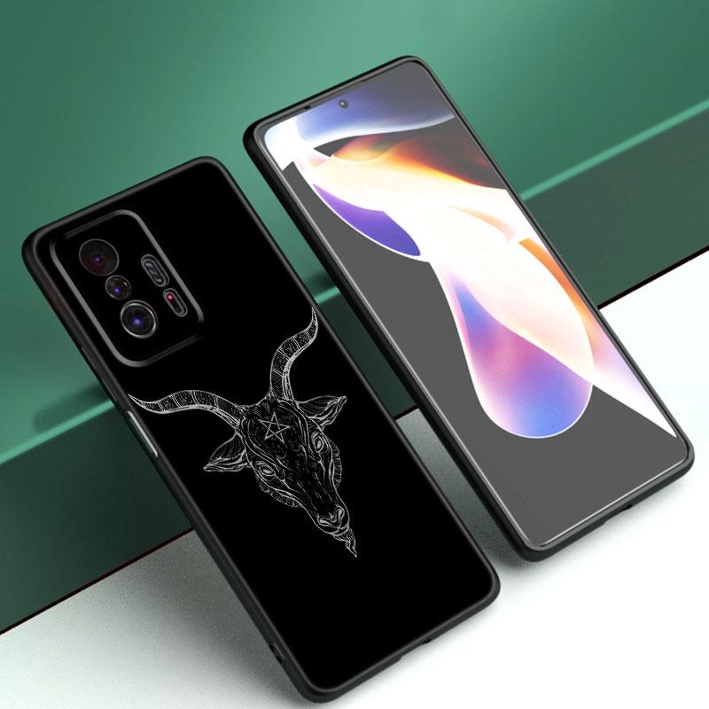 Dämonisch Satanisch Gruselig Schädel Handyhülle Für Xiaomi Mi A2 8 9 SE Note 10 10T 11 12 Lite 9T 11T 12S 12T Pro A3 6X 12X Schwarze Hülle