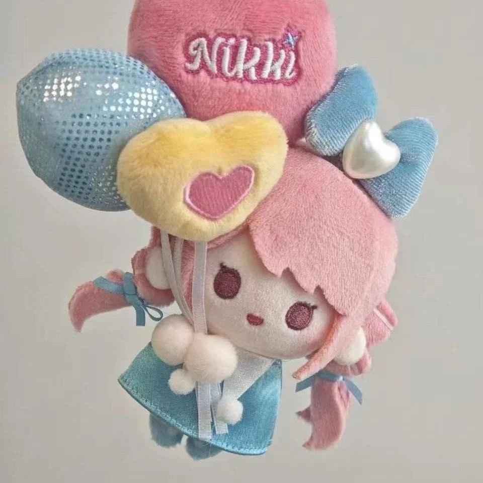 Weicher Infinity Nikki Streamer Fantasy Plüschanhänger - Chibi Perlenbogen Ballon Design Süßer Taschenanhänger Für Fans Deko Geburtstagsgeschenk 10cm gray