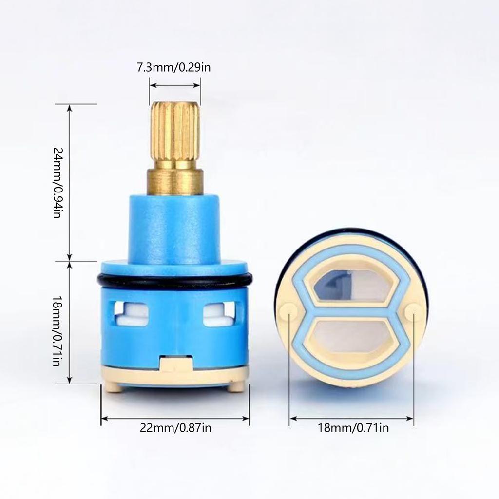 Ceramic Cartridge for Faucet Hot Cold Water Mixer Handle Repair Part Suitable for Kitchen Bathroom Shower Tap