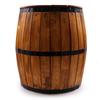 Beer Barrel Table With Storage - Natural