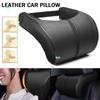 Car Neck Pillow PU Leather Car Headrest Pillow Soft Memory Foam Neck Pain Relief Car Seat Pillow Neck Support Car Accessories