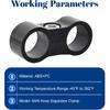 Jikvmi 4 PCS Hose Separator Clamp, Fuel Line Mounting Clamp, Fit for Fuel Line, Oil Line, Brake Line, Water Pipe and Gas Line, ABS+PC,Black (4, AN6)