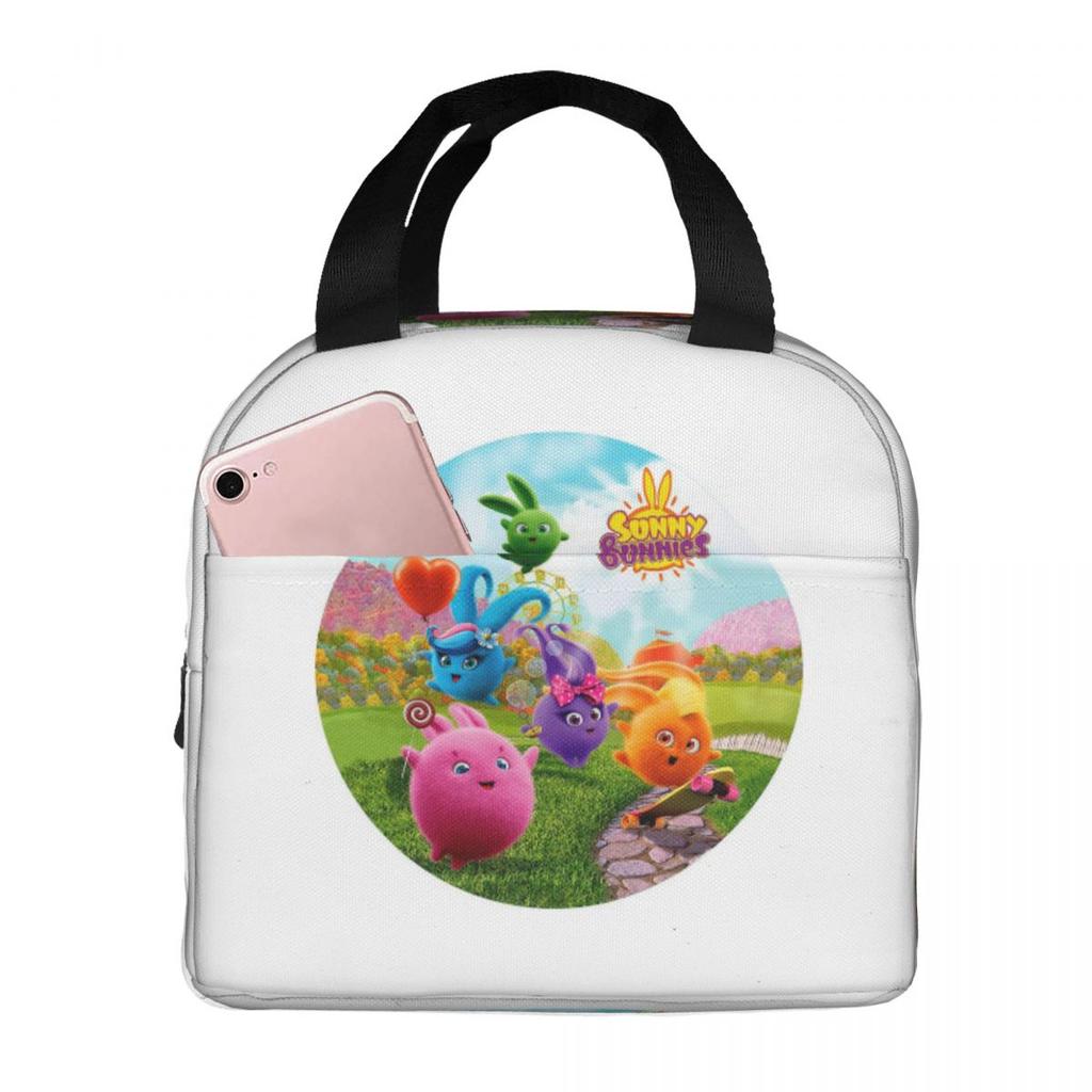 Sunny Bunnies Anime Cartoon Insulated Lunch Bag for Women Office Cooler Thermal Food Box Tote Portable Lunch Boxes Container