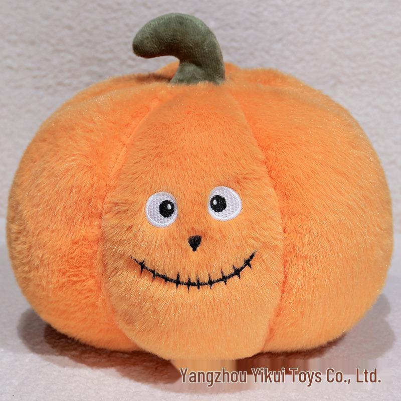 Cross-Border Halloween Pumpkin Plush Toy & Soft Cushion - Cute Little Pumpkin Doll 18cm (0.13kg)