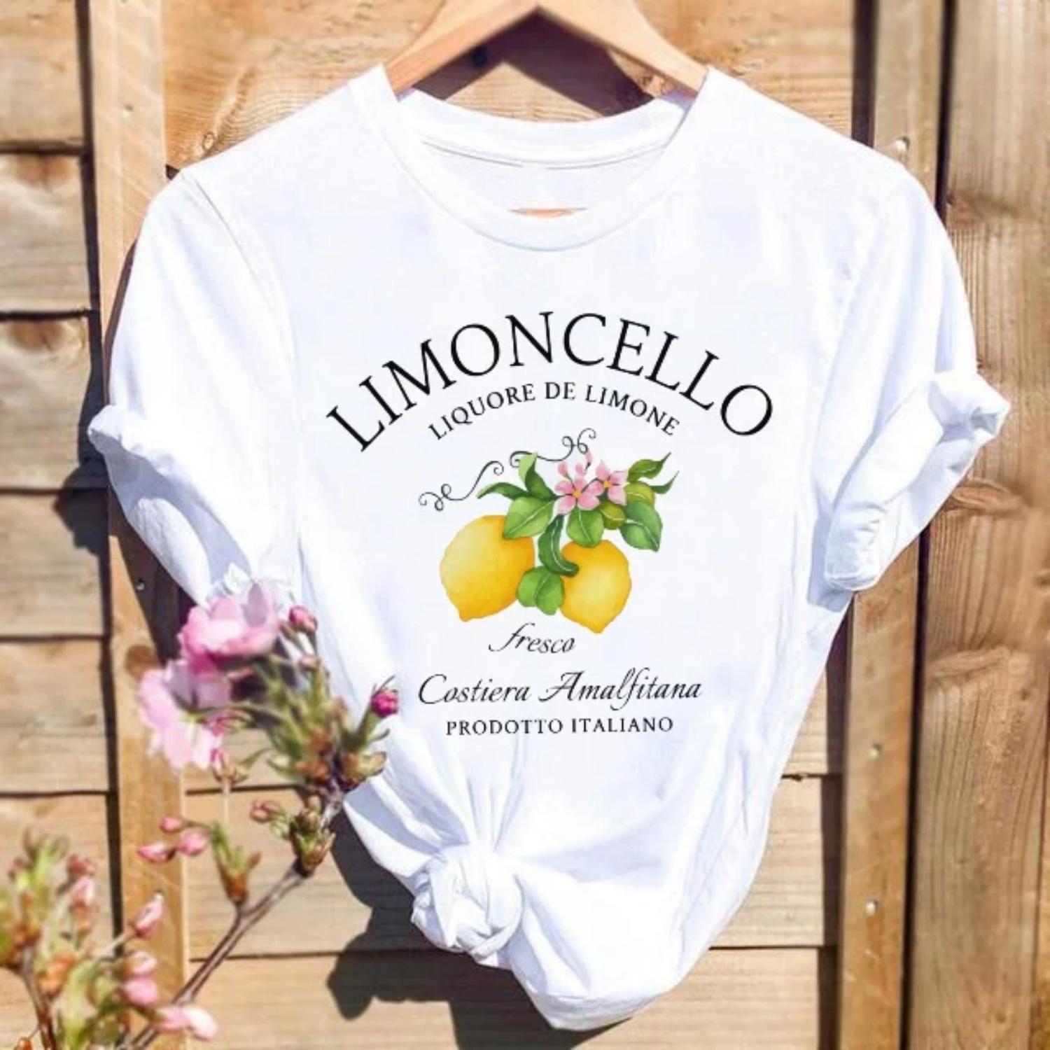 Clothing Casual T-Shirt Top Women s Basic Fashion Round Neck Fruit Pattern Polyester Fabric T-Shirt Short Sleeved Printed T-Shir S