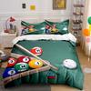 Billiard Pool Game Set Design Bedding Duvet Cover Set  (1*Duvet Cover 2*Pillowcases, Without Duvet Insert)