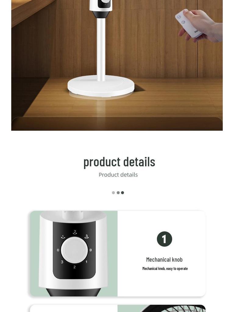 Leistungsstarker Dual-Use Energiespar-Elektrolüfter für Tisch- und Bodenaufstellung - Ideal für Wohnheime und Haushalte