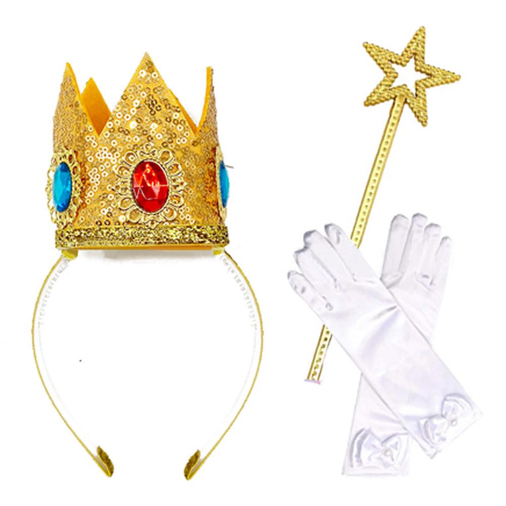 Elsa Princess Snowflake Crown & Wand Set for Kids - Christmas Magic Cosplay