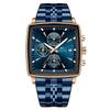VAVAVOOM Multifunctional Men's Quartz Watch Chronograph Waterproof Luminous Date Display Stainless Steel Men's Wristwatch