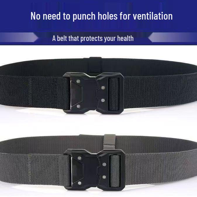 Men's Adjustable Leather Tactical Belt: Elastic, Versatile, Casual, Outdoor Training, Workwear