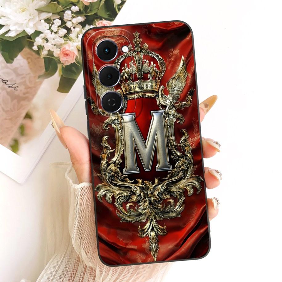 For Tecno Spark 40 Pro Plus Case KM7 Popular Crown Letter Couple Phone Cover on Tecno Spark 40 Pro KM6 Spark40 40C KM5 KM4k Capa