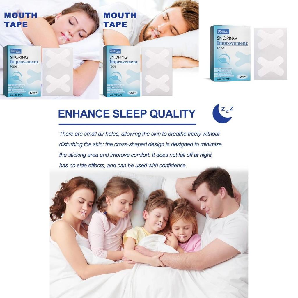 Eelhoe Anti Snoring Tape For Mouth Breathing Sleep Aid Enhancing Restful Slumber Pack Of 120 Pieces