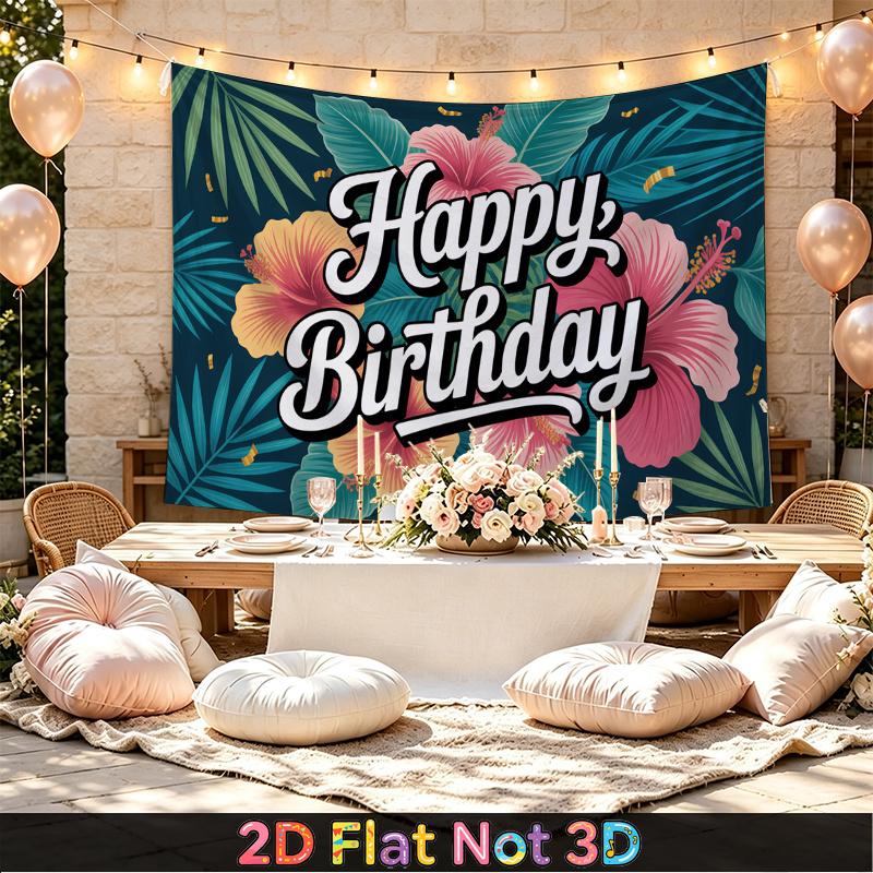 1pc Floral Party Backdrop - Photo Booth Props
