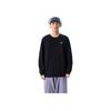 Li Ning Spordielustiili Seeria High Street Ameerika Vintage Vabaaja Lihtne Ühevärviline Ümmarguse Kaelusega Pullover Huppar Meeste huppar Must AWDVE53-2