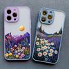 INS Intermountain Daisy Floral Print Phone Case for iPhone 17 16 15 14 Pro Max Plus 13 12 Mini 11 Pro Max XR XS X Back Cover