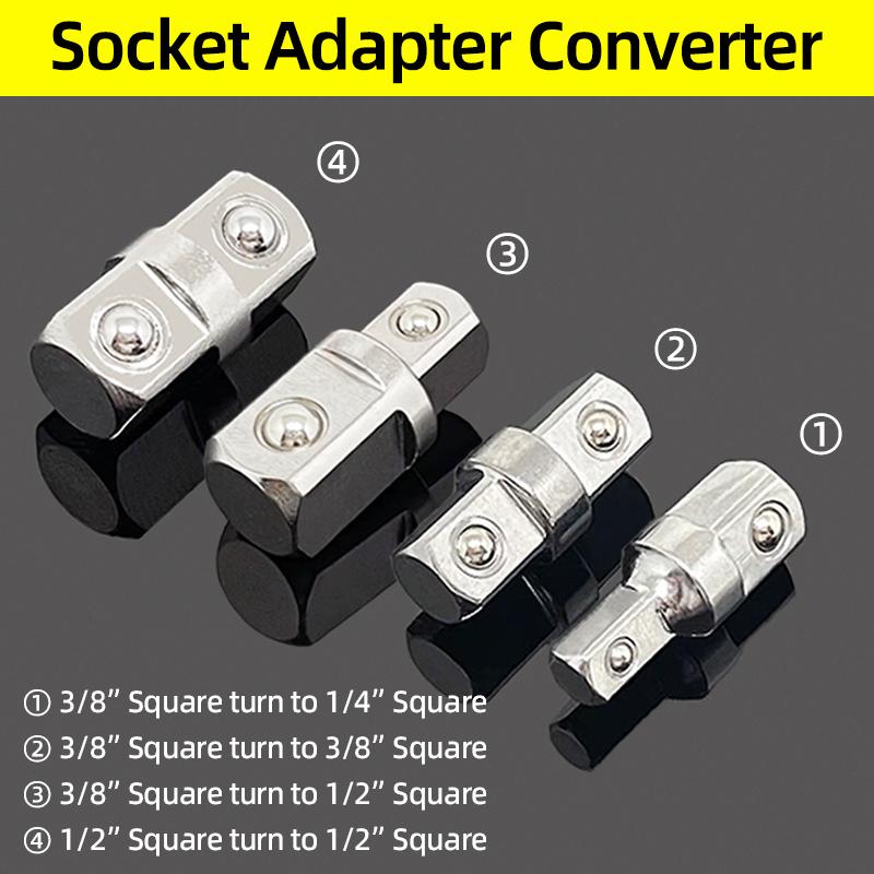 

Набор переходников-редукторов с двойной квадратной головкой 1/4 3/8 1/2 Ударный привод Трещоточный ключ Адаптер для торцевых головок Ремонт Ручной инструмент