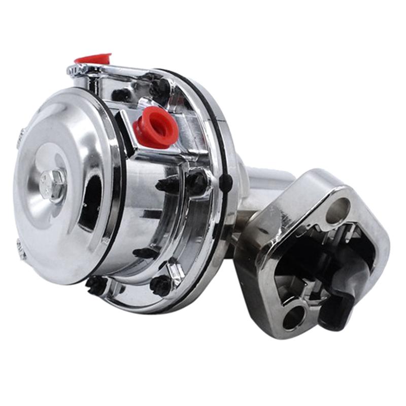 AB61-For Chevy Small Block V8 Mechanical Fuel Pump - 2 Valve 80 GPH 8 PSI - SBC (262-400) Chrome Car Accessories