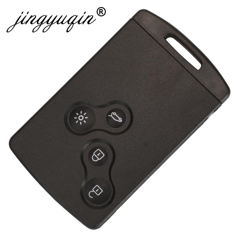 Jingyuqin 433MHz ID46-PCF7952A Chip inteligentna zdalna karta kluczyka do samochodu Fob dla Renault Megane 3 Laguna 3 Scenic Fluence Keyless zestaw głośnomówiący