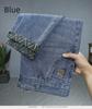 Spring-Summer Men's Slim Fit Printed Jeans – Douyin Trend Casual Straight Pants (Style 2268)