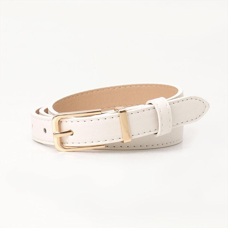 Korean Version of Ins Style Belt Women's Student Belt, Fashionable and Versatile Decorative Jeans Simple Casual Style Thin Belt