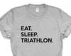 Eat Sleep Triathlon T-Shirt: Soft Cotton Triathlete Gift