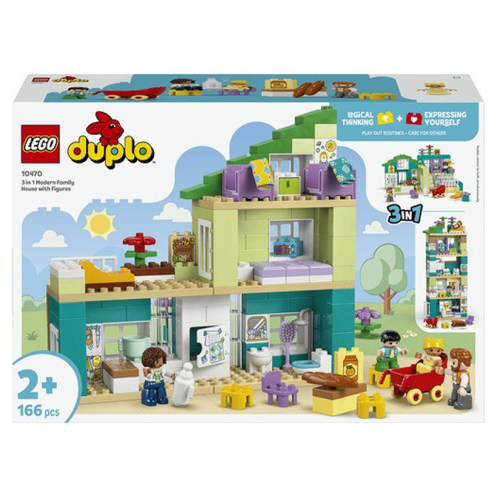 LEGO DUPLO Ma Ville 10470 La Maison Familiale Moderne 3-en-1 - Jouet Fille ou Garçon 2 ans
