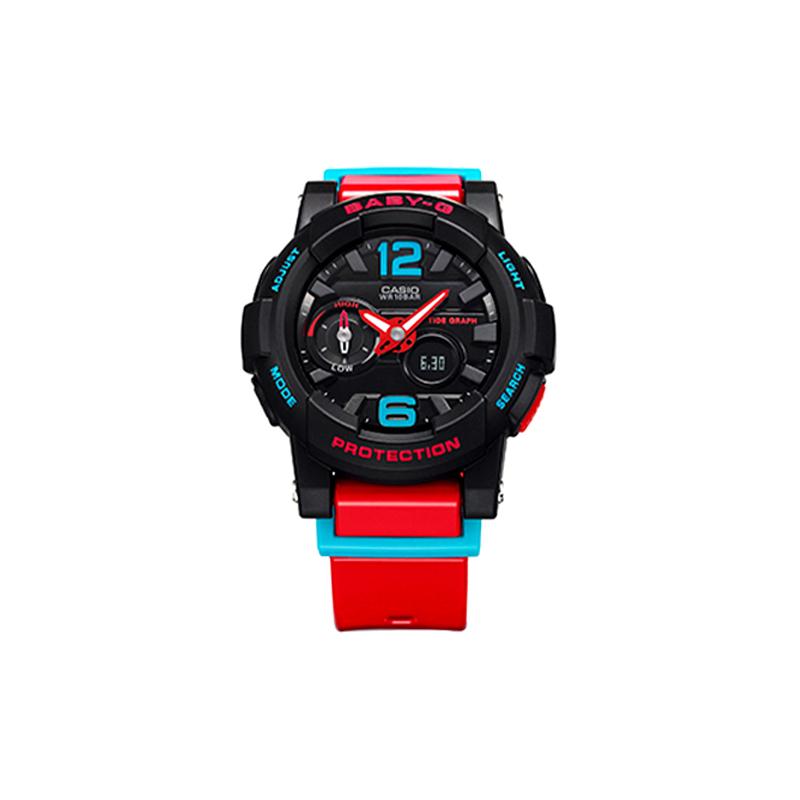 Casio CASIOBABY-G Series Street Style Tide Moon Phase Contrast Color Multifunctional Sports Women's Watch Quartz Movement Resin Strap BGA-180-4B2021