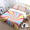 Colorful Abstract Spiral Decor Set Soft Comfortable Duvet Cover Bedding Set Included 1*Duvet Cover & 2*Pillowcases gift