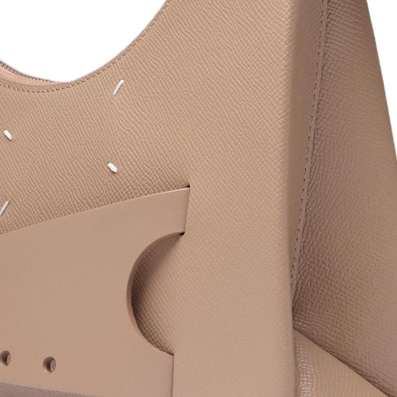 Maison Margiela Numbered Logo Textured Leather Handheld Shoulder Crossbody Bag Small Women bags Pink Brown SB1WG0054P4745T2070