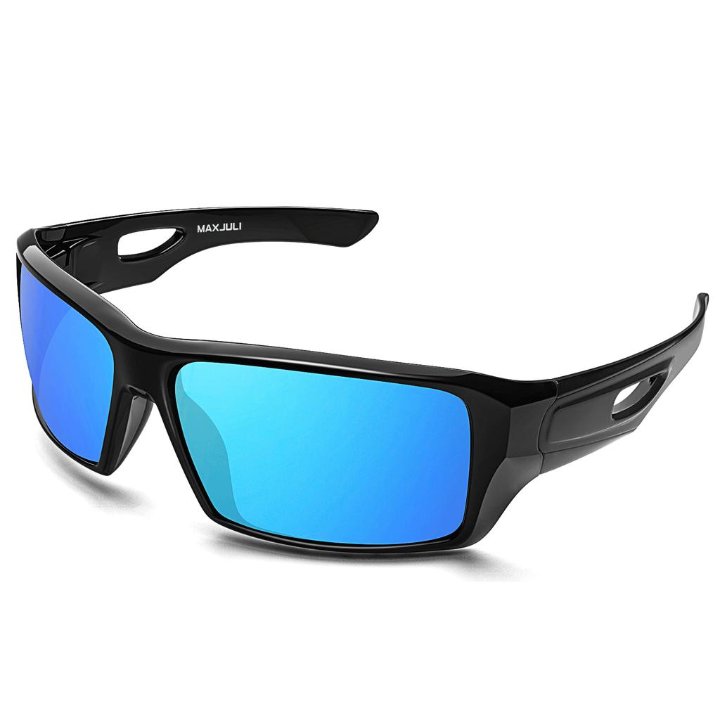 MAXJULI Wrap Around Sunglasses for Men Women 100% UV400 Protection Sport Sun Glasses for Fishing Driving 8232