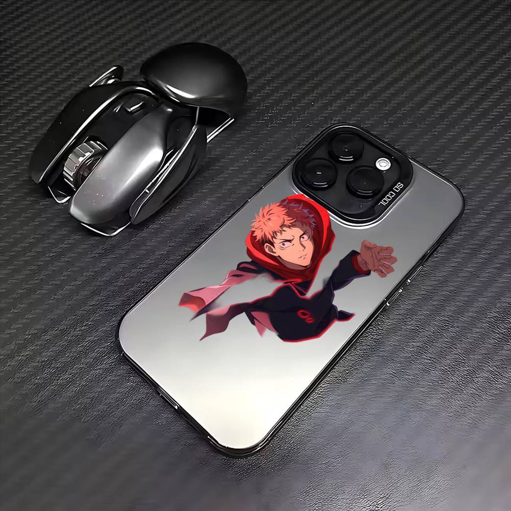 

Jujutsu Kaisen Годжо Сатору Чехол для телефона для iPhone 17, 16, 15, 14, 13, 12, 11 Plus, Pro Max Цветной Посеребренный Внутренний чехол iPhone16se4