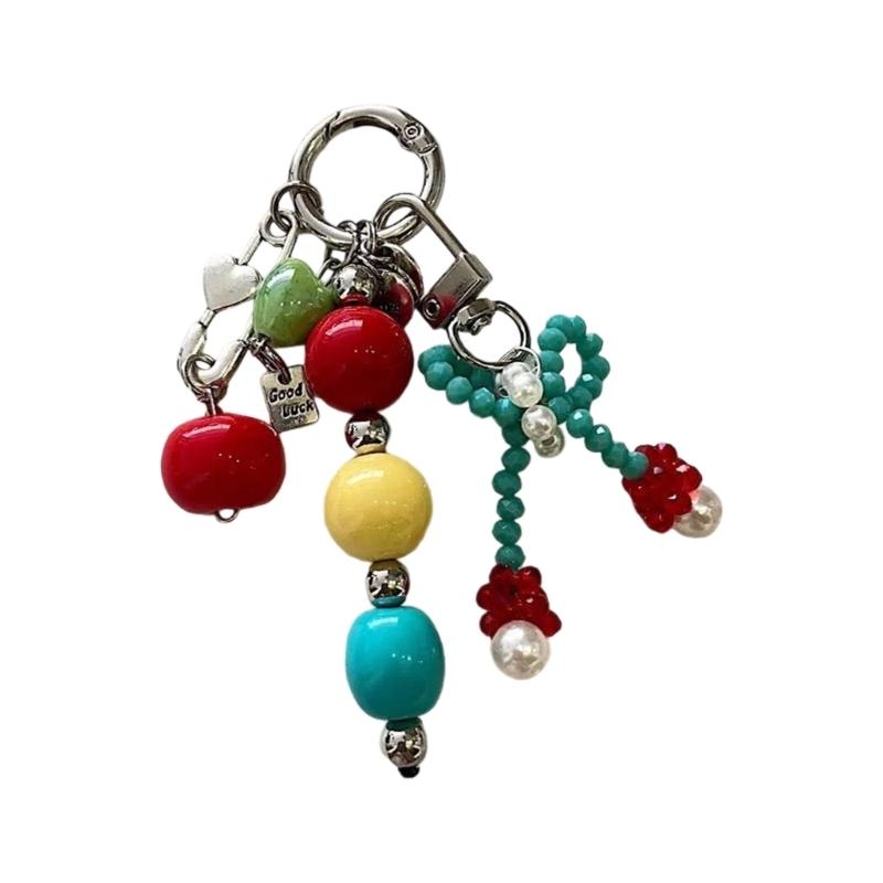 

Lovely Heart Shaped Beaded Chain Attachment Convenient for Purses Backpacks Women Girls Fashion Accessories Wear