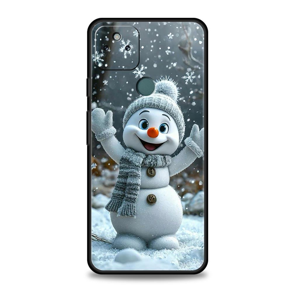 Christmas Snowman Phone Case Cover for Google Pixel 10 9 8 7 6 9A 8A 7A 6A Pro Shockproof Soft TPU 10 Pro XL Shell Fundas Capas