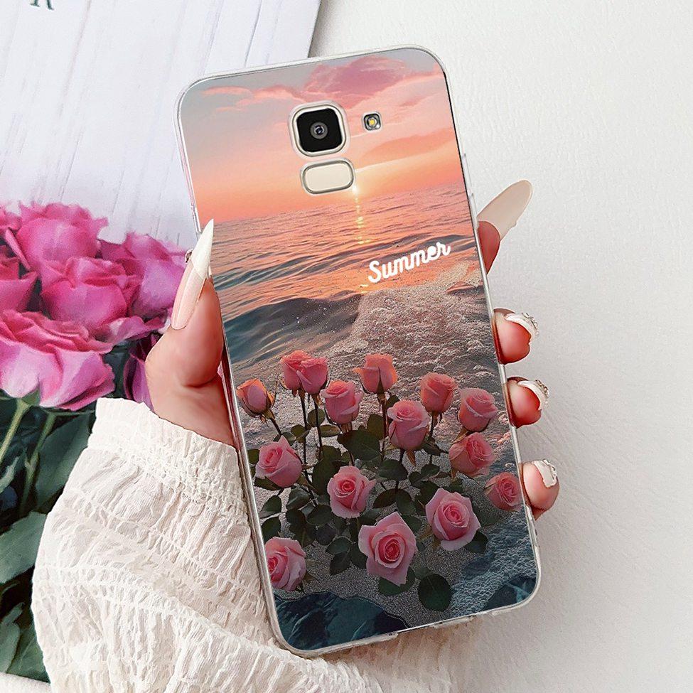 Clear For Samsung J6 2018 Case SM-J600F Cute Fashion Funny Painted Back Cover For Samsung Galaxy J6 2018 Phone Case J600G J600FN