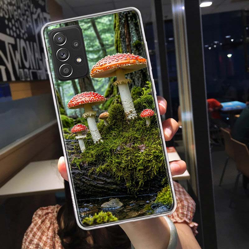 Fungal Aesthetics Phone Case for Samsung A54 A57 A37 A17 A14 A15 A12 A24 A34 A55 A35 A25 A52S A07 A05S A04S A22 A32 A72 Galaxy N