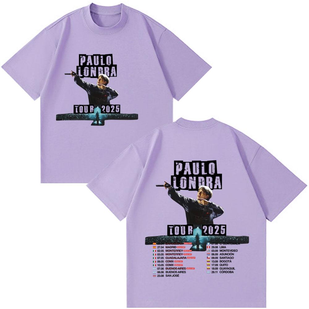 Rapper Paulo Londra Tour 2025 Print T Shirts Women Trendy Hip Hop Tshirts Casual Cotton Summer Fashion Classic Print Tshirt