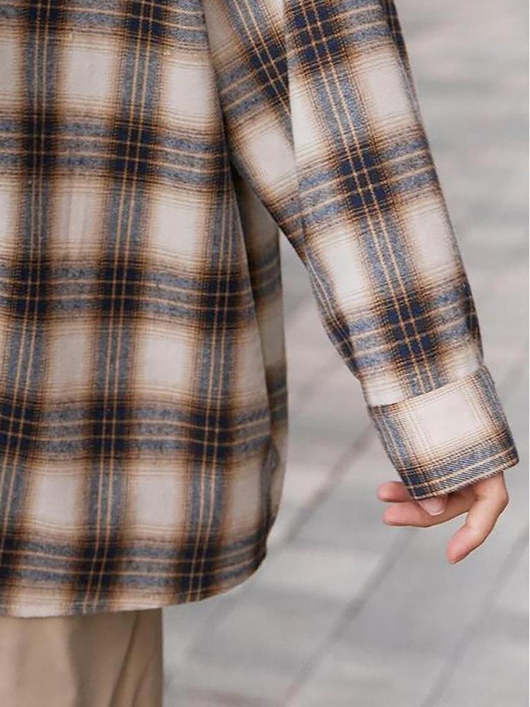 Damen Casual Retro Plaid Hemd - Vielseitige Herbst/Winter 2023 Mode