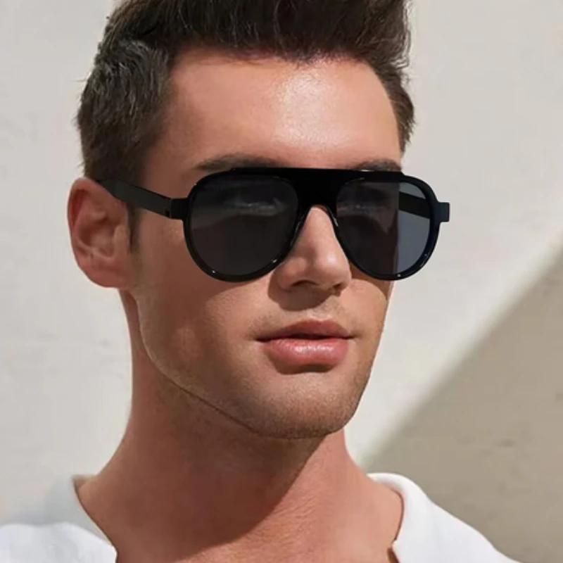 2PACK New Fashion Men Women Sunglasses Large Frame Retro Glasses Uv Protection for Outdoor Travel Eyewear Mountaineering Glasses